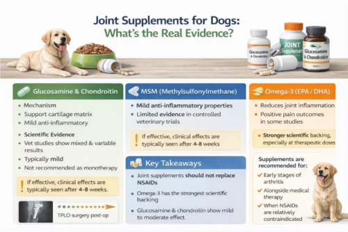 مکمل‌های مفصلی سگ؛ واقعاً مؤثرند؟