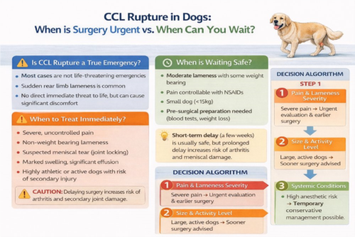 پارگی رباط صلیبی سگ؛ اورژانسی یا قابل صبر؟