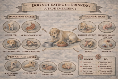 سگ نه غذا می‌خورد نه آب؛ یک اورژانس واقعی