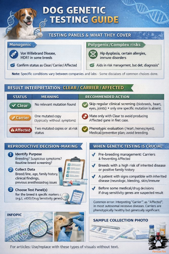 تست ژنتیک سگ‌ها؛ تفسیر و کاربرد کلینیکی
