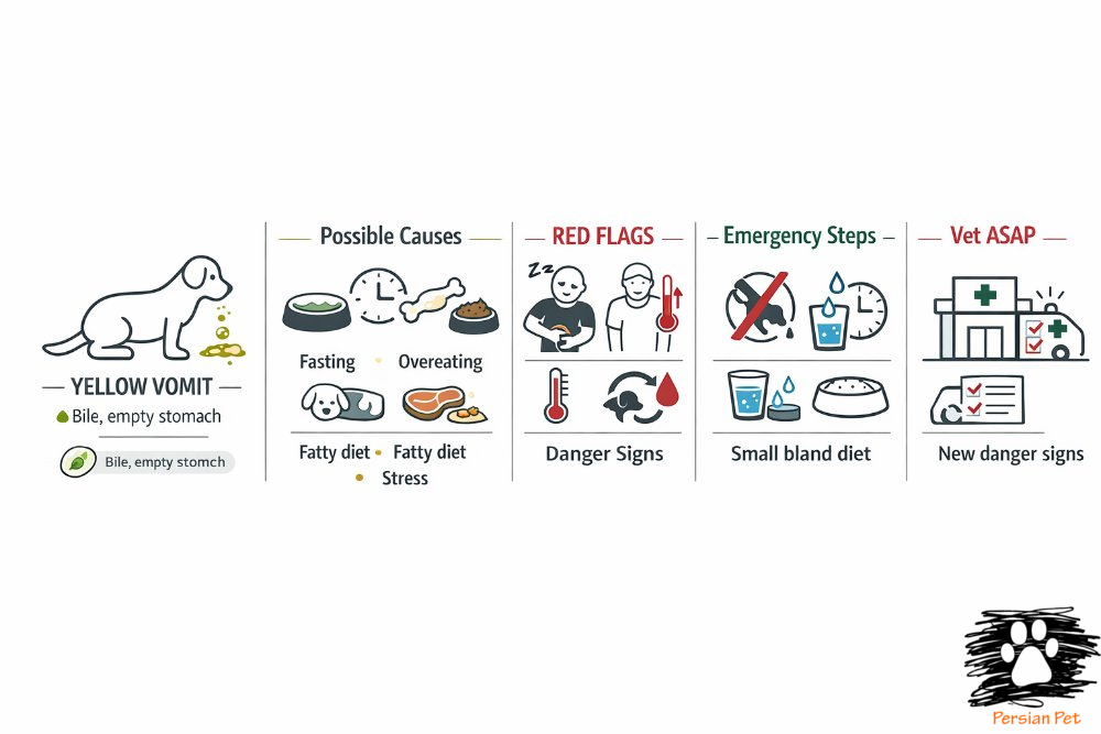 استفراغ زرد سگ؛ صفرا یا بیماری گوارشی؟