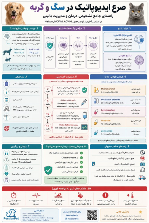 صرع در سگ و گربه | تشخیص، درمان و مدیریت صرع ایدیوپاتیک