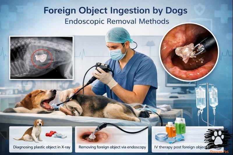 خوردن جسم خارجی توسط سگ‌ها و روش‌های خارج کردن آن با اندوسکوپی