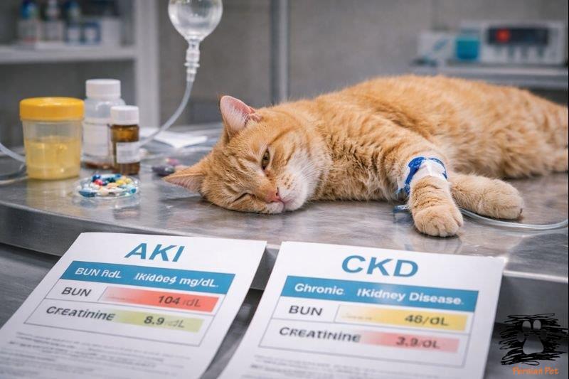 نارسایی کلیه حاد در گربه‌ها؛ تفاوت AKI و CKD