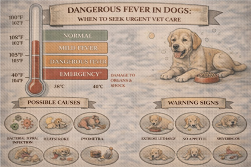 تب در سگ؛ از چه دمایی خطرناک است؟