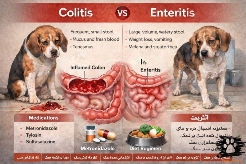 داروهای مؤثر در کولیت سگ‌ها و تفاوت کولیت با انتریت