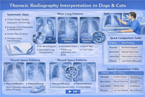 تفسیر رادیوگرافی قفسه سینه سگ و گربه | الگوهای ریوی