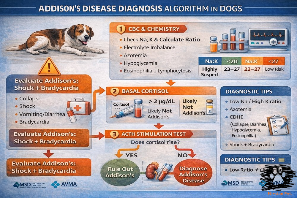 بیماری آدیسون در سگ | تفسیر نسبت Na:K