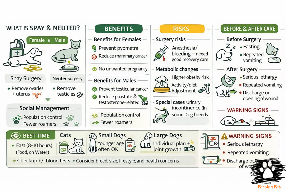 عقیم‌سازی سگ و گربه؛ مزایا، معایب و زمان مناسب