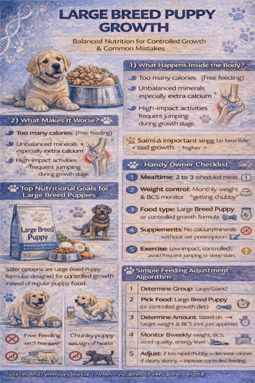 رشد سریع توله‌های بزرگ‌نژاد