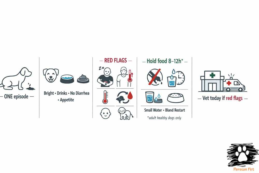 استفراغ یک‌بار سگ؛ طبیعی یا نشانه بیماری؟