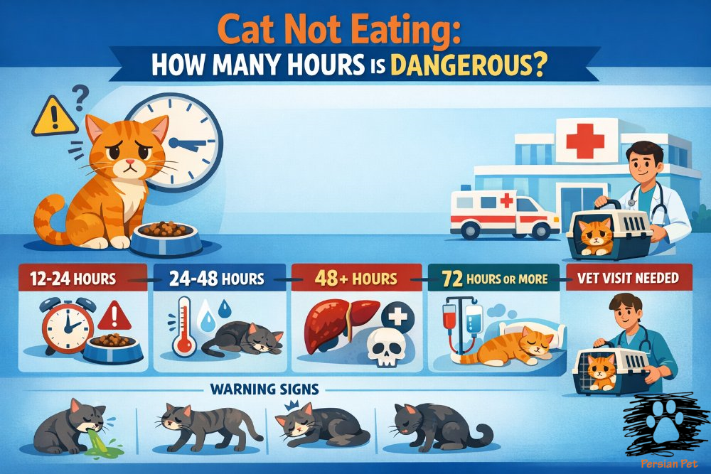 گربه غذا نمی‌خورد؛ چند ساعت خطرناک است؟