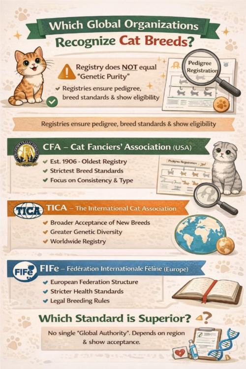 مراجع جهانی تأیید نژاد گربه کدامند؟